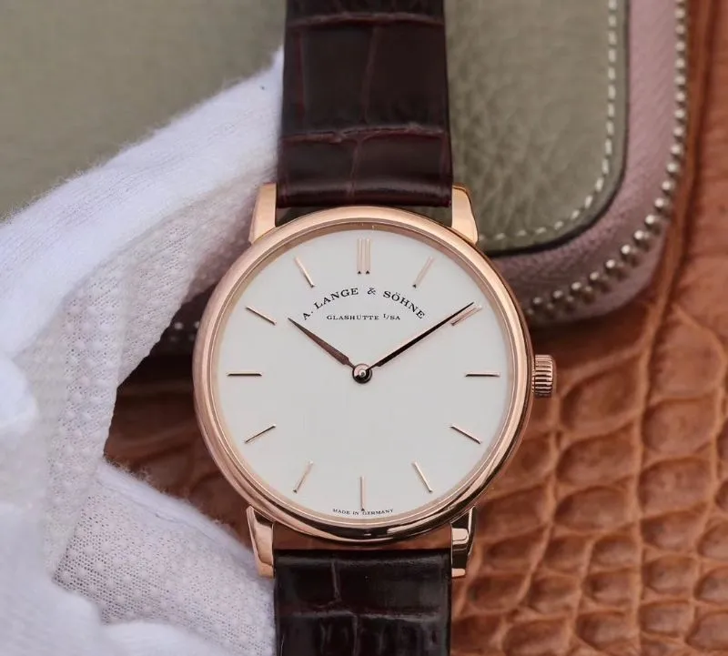 A. Lange & Sohne Saxonia Thin 201.033 SV Factory 1:1 Best Edition Replica Watch white dial Swiss ETA2892